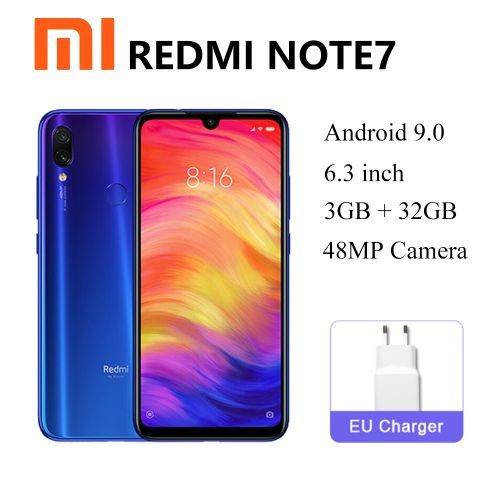 XIAOMI Redmi Note 7 6.3 Inch 3GB RAM 32GB ROM Smartphone 48MP-Blue